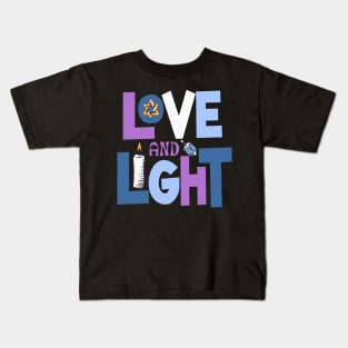 Love And Light Hanukkah Christmas Kids T-Shirt